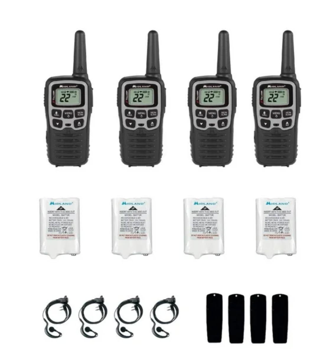 10 Pzas Radio 2 Vías Midland 4 Piezas Walkie Talkie