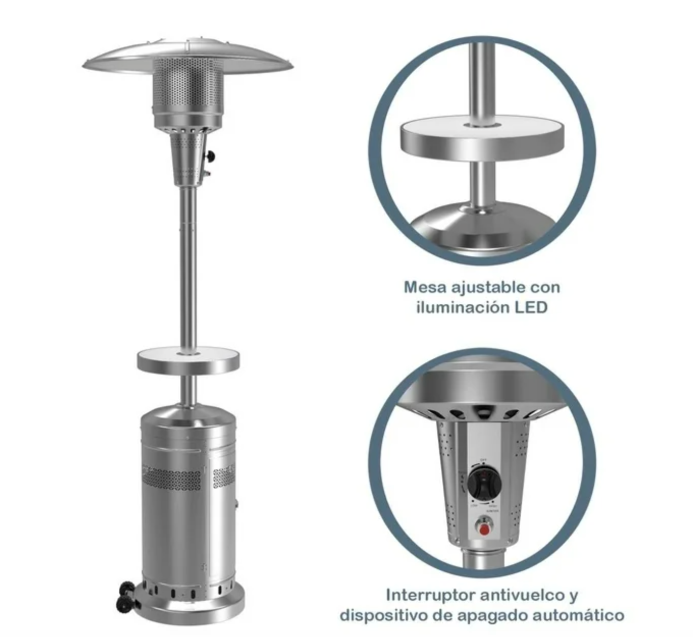 Calefactor de Patio Member's Mark con Mesa LED Calentador