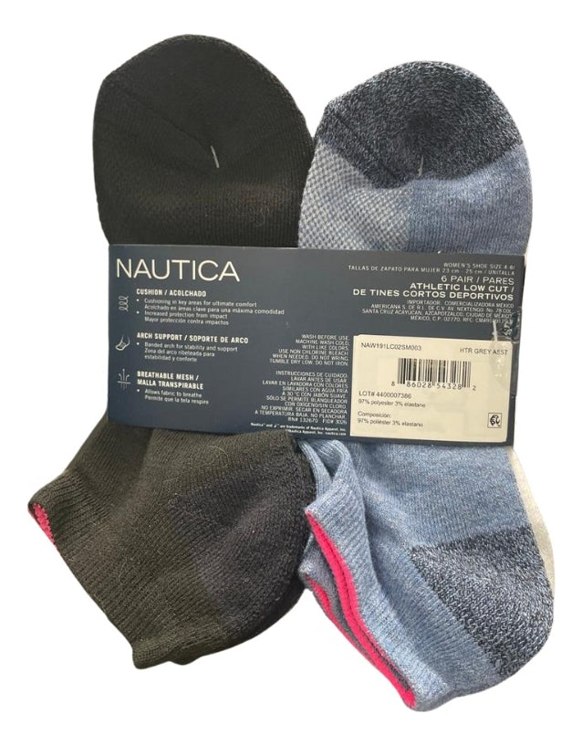 Calcetines Cortos Nautica Tines 6 Pares Mujer Deportivos