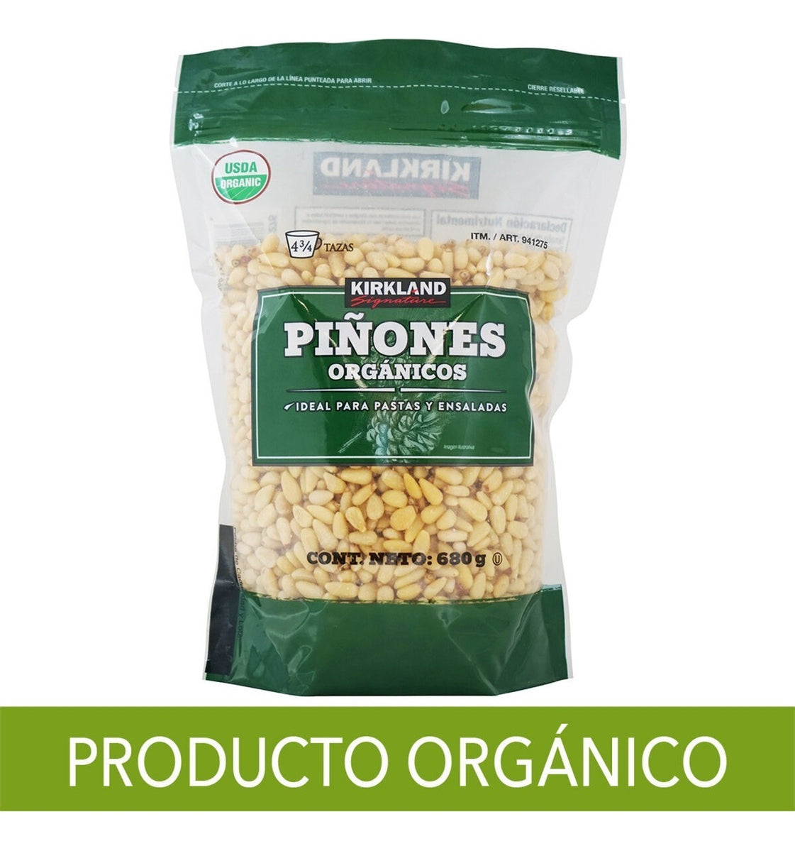 Piñones Orgánicos Kirkland Signature 680 Gr