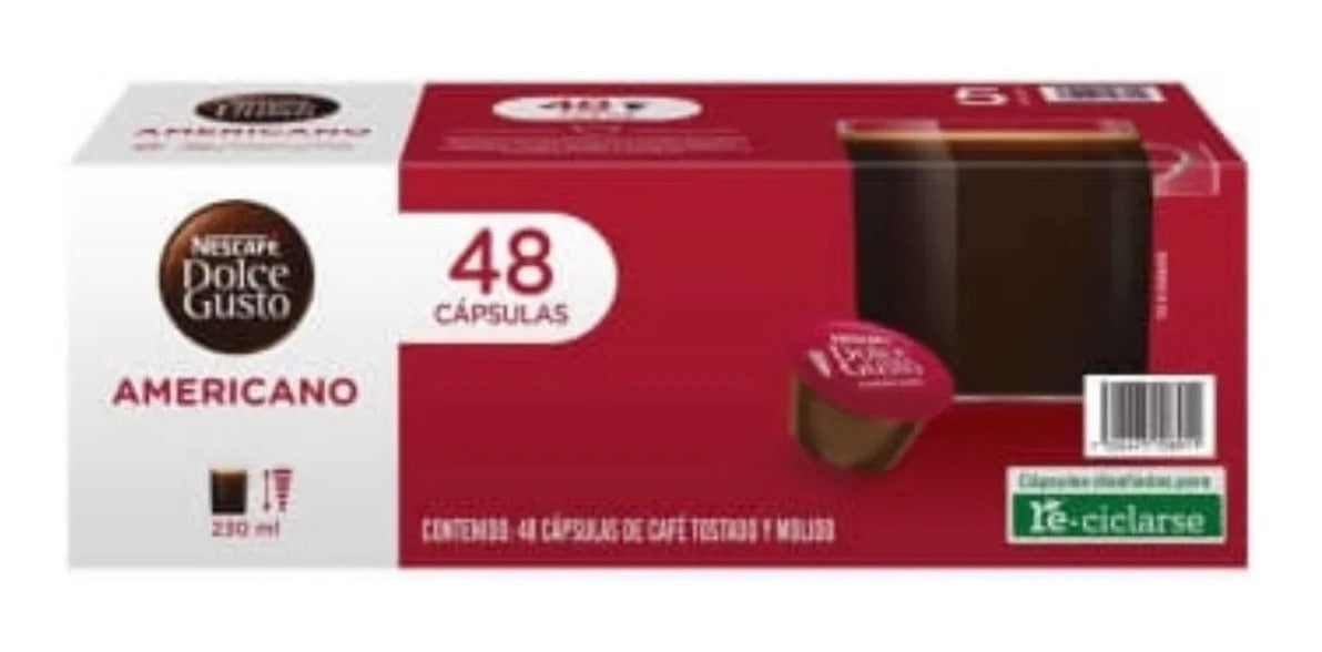Cápsulas Café Dolce Gusto Nescafé Americano 48 Pzas