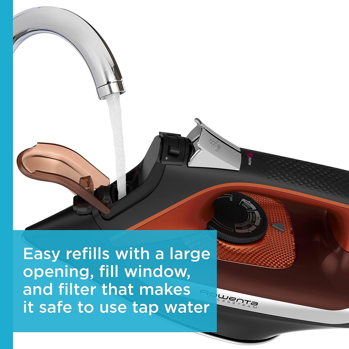 Plancha De Vapor, 1700 Vatios, Color Negro Rowenta Dw23