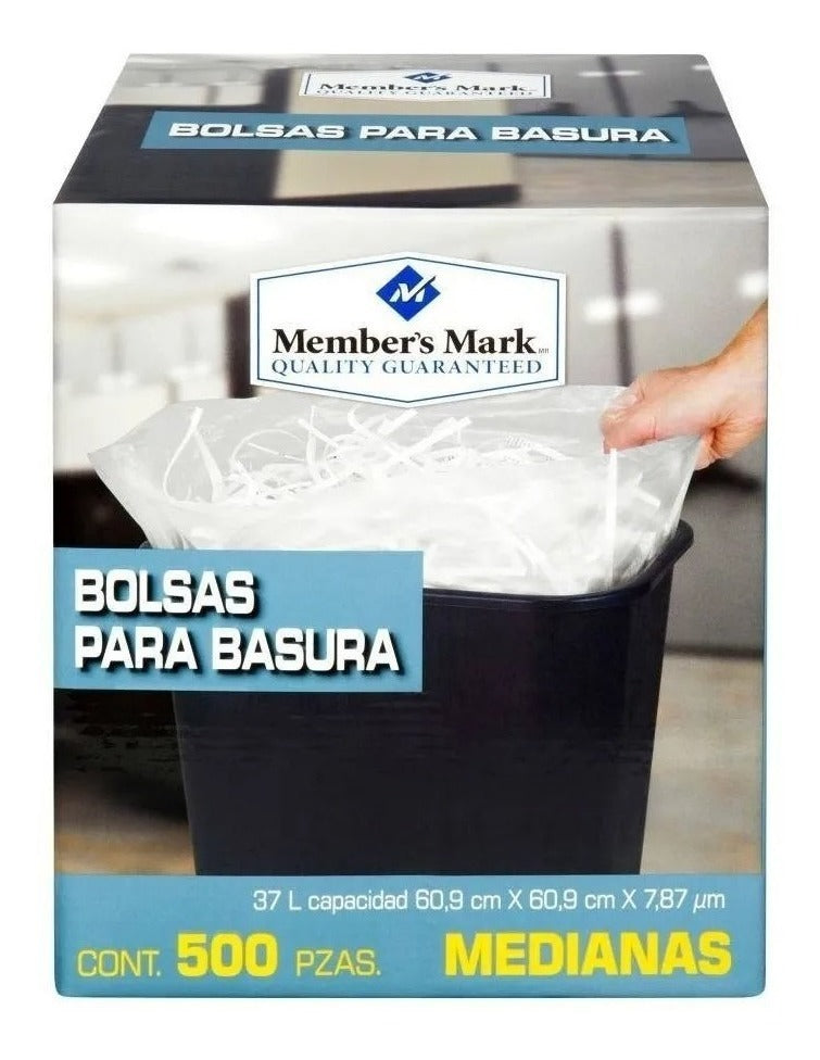 4 Pack Bolsas De Basura Med.  (2000) Bolsas 37l Members Mark