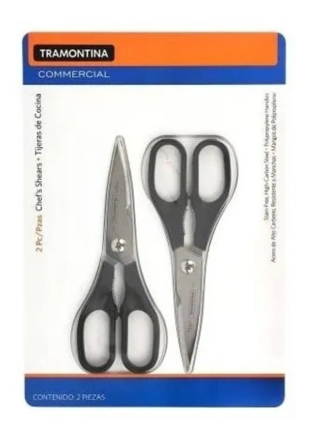 Tijeras Para Cocina Tramontina De Acero Pack Con 2 Tijeras