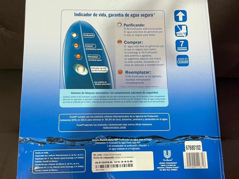 Pure It De Unilever Auto Fill 18 Litros Purificador Agua