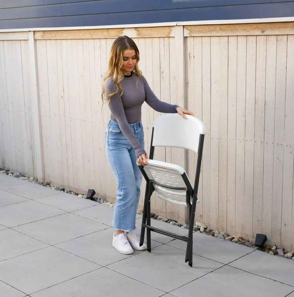 Silla Plegable Negra Lifetime 1 Persona Exteriores Jardín