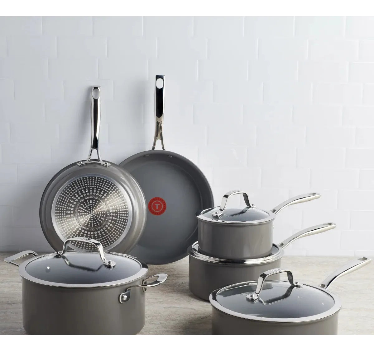 Batería De Cocina Cerámica T-fal Excellence 10 Pzas Tefal