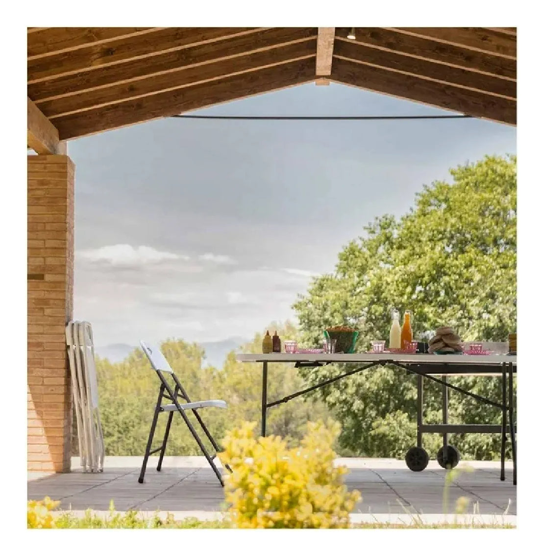 Silla Member's Mark  Plegable Blanca Exteriores Y Jardín