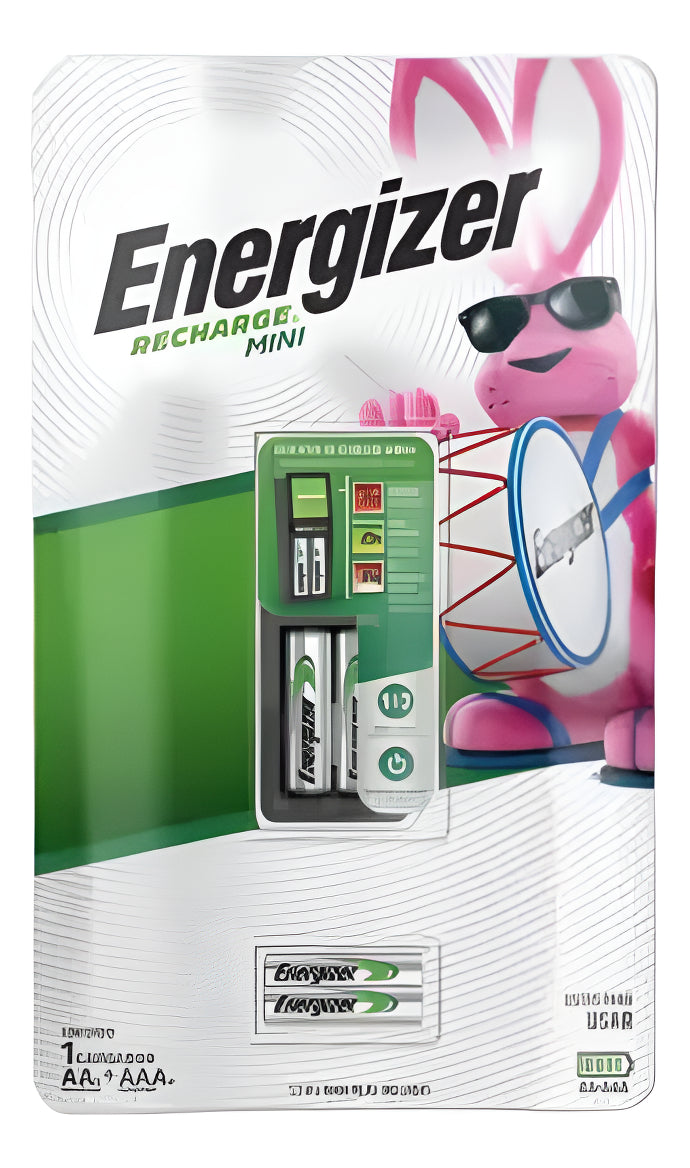 Cargador Energizer Mini + 4 Pilas - Pilas Recargables Aaa Aa