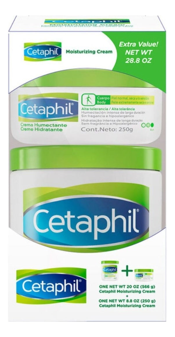 Cetaphil, Paquete Crema Hidratante 566g + 250g (piel Seca)