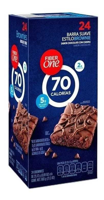 24 Barras Suave Tipo Brownies Fiber One 70 Calorías 603g