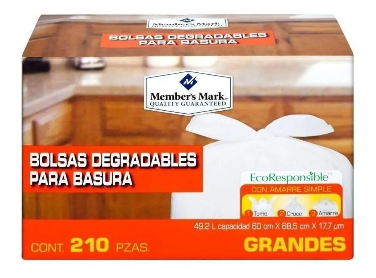 4 Pack Bolsas De Basura Grandes Member´s Mark (840 Bolsas)
