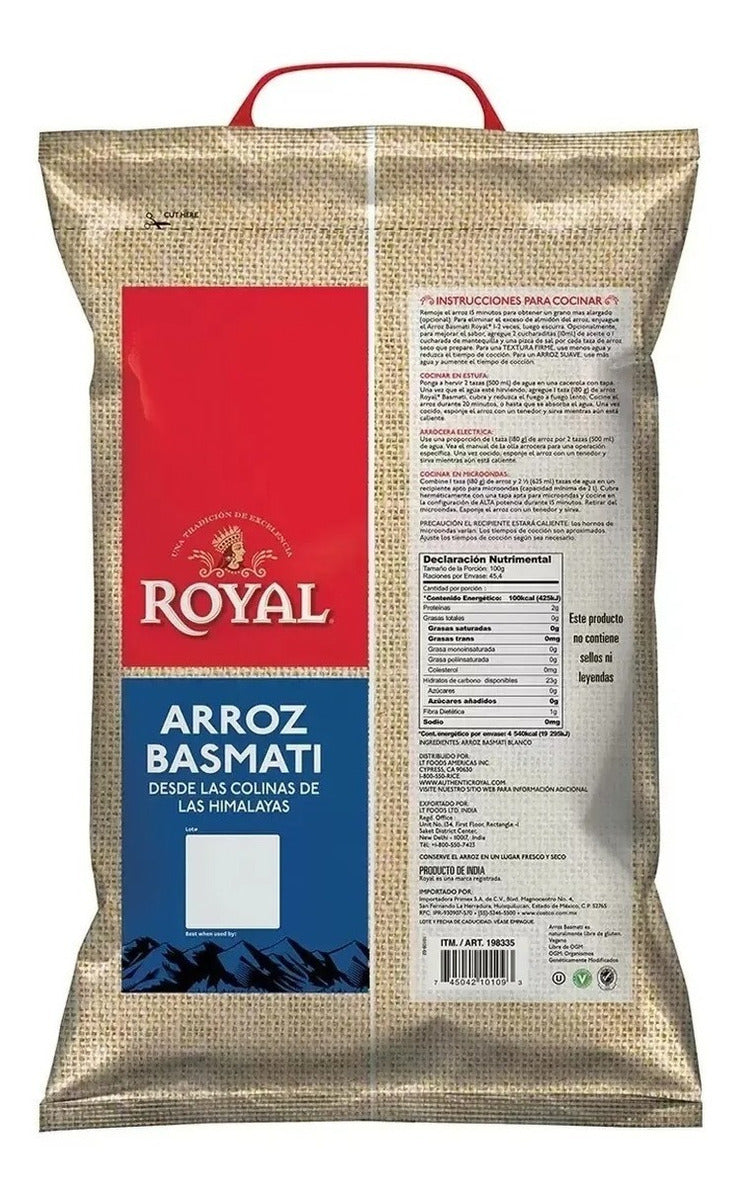 Royal Arroz Basmati 4.5 Kg Producto Premium De La India