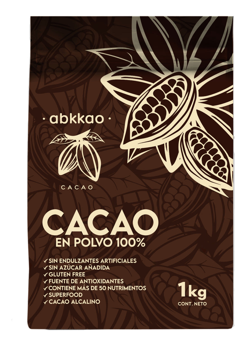 Cacao En Polvo Puro Abkkao De 1 Kg