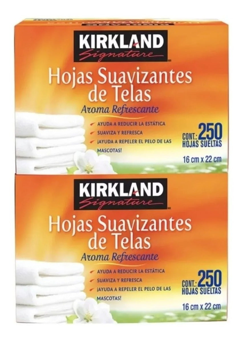 1000 Piezas Hojas Suavizantes De Telas Secadora Kirkland