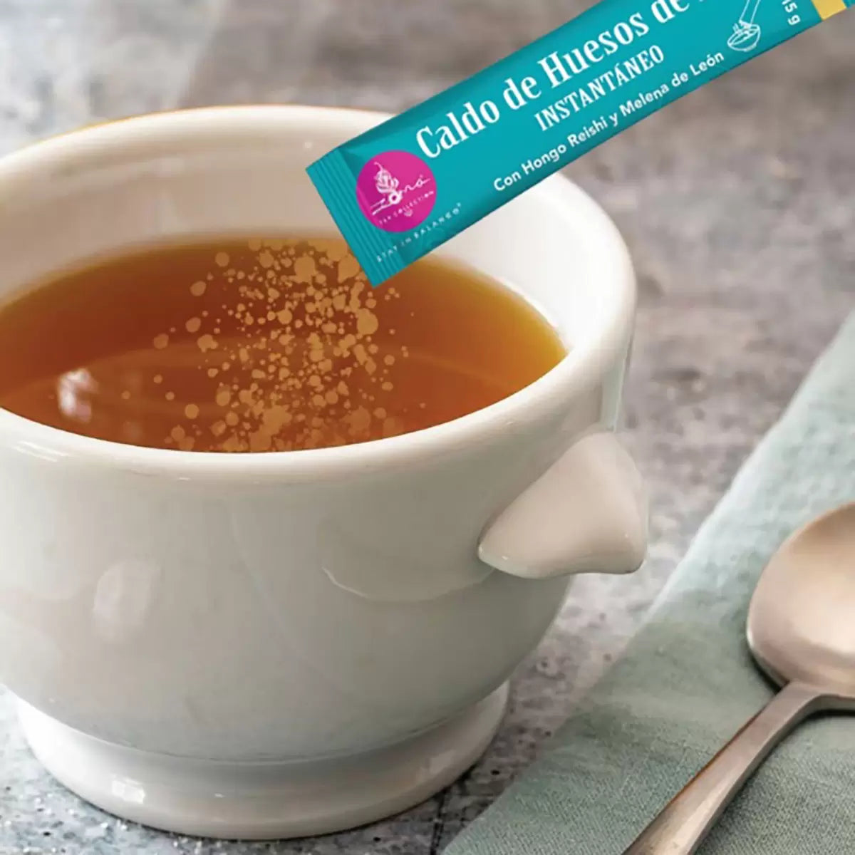 Caldo De Huesos De Res Instantáneo En Polvo Zoma Tea 16 Pz