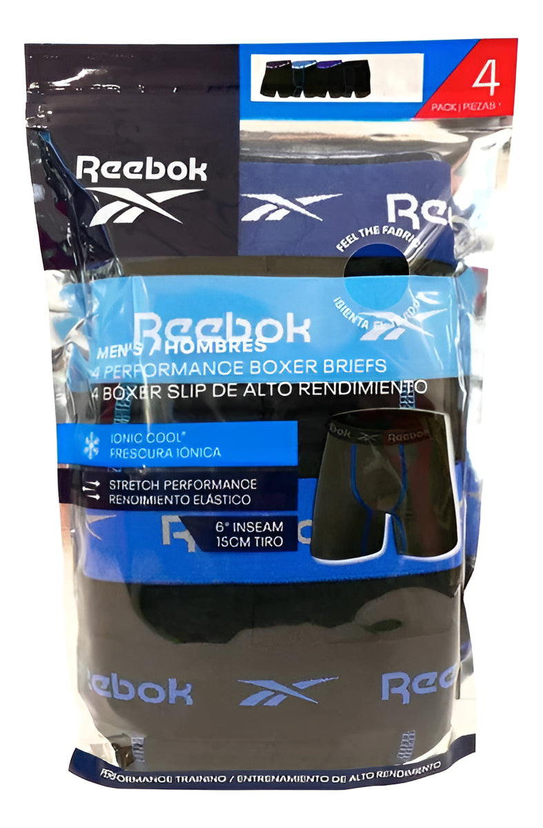 Boxer Hombre Reebok Modelo Box Boxer 4 Pzs Negro