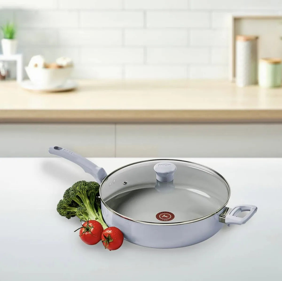 Sartén Jumbo Cooker T-fal Ceramic Refresh 30 Cm Con Tapa