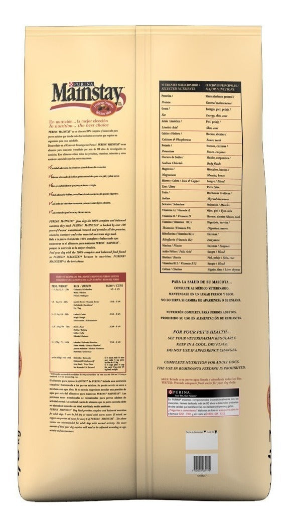 Alimento Purina Mainstay Para Perro Adulto En Bolsa De 24kg