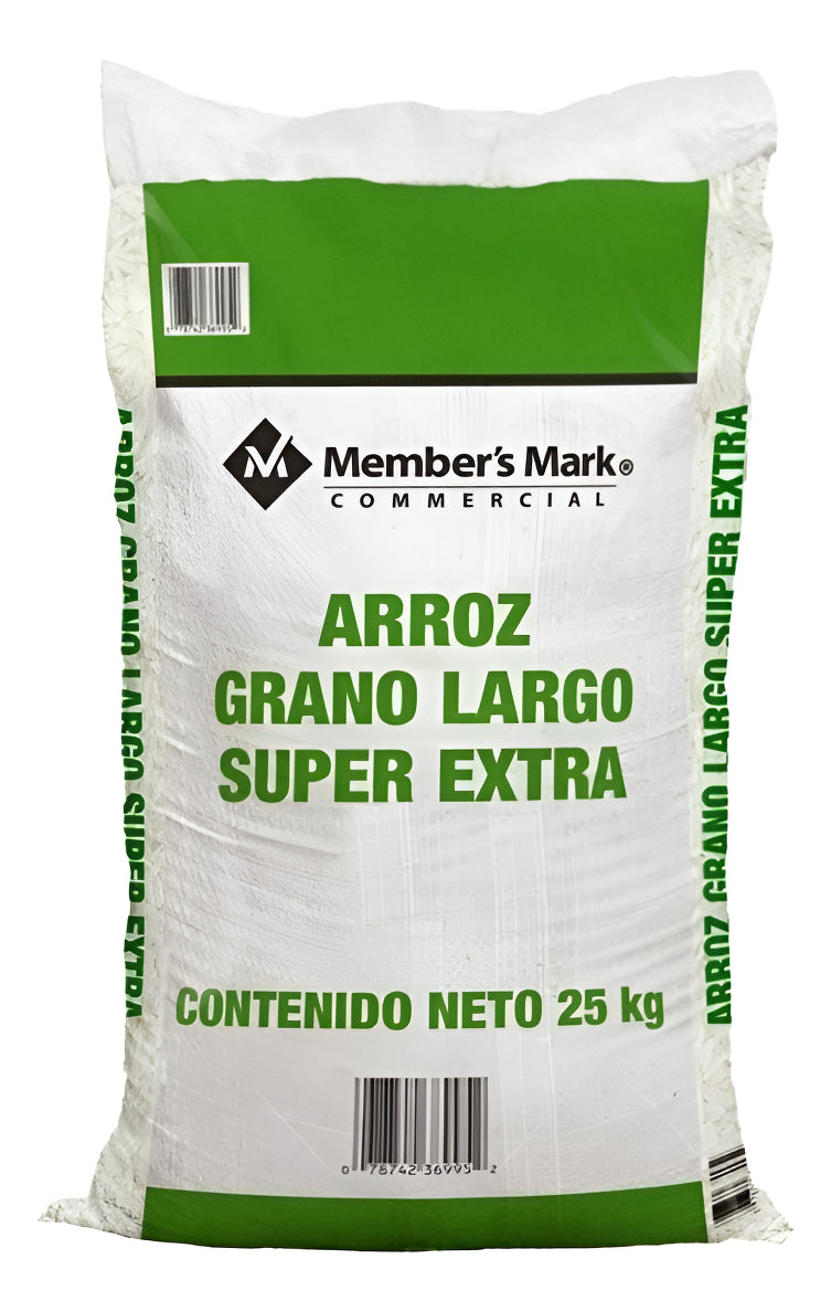 Arroz Blanco Súper Extra Grano Largo Member's Mark 25 Kg