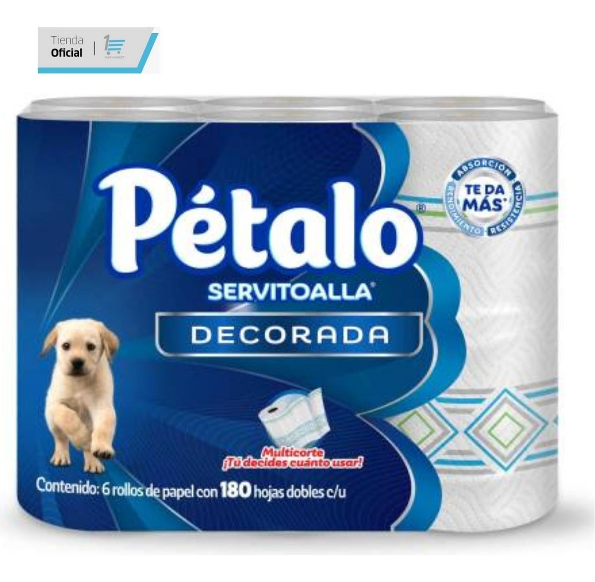 Toallas Cocina Petalo Servitoalla Multicorte 6 Rollo