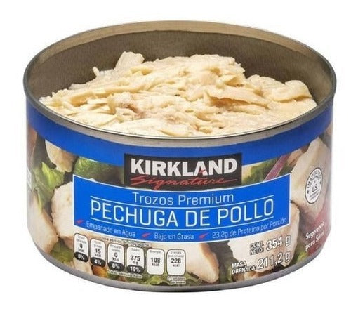 Pechuga De Pollo Enlatado En Agua Kirkland 6pz De 354gr C/u