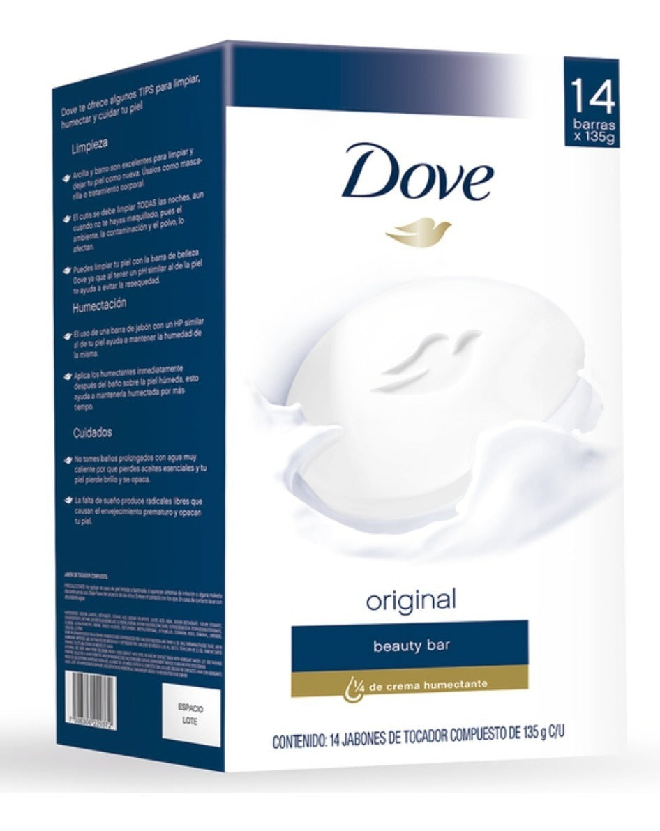Jabón Dove Corporal Pack 14 Piezas De 135 G C/u