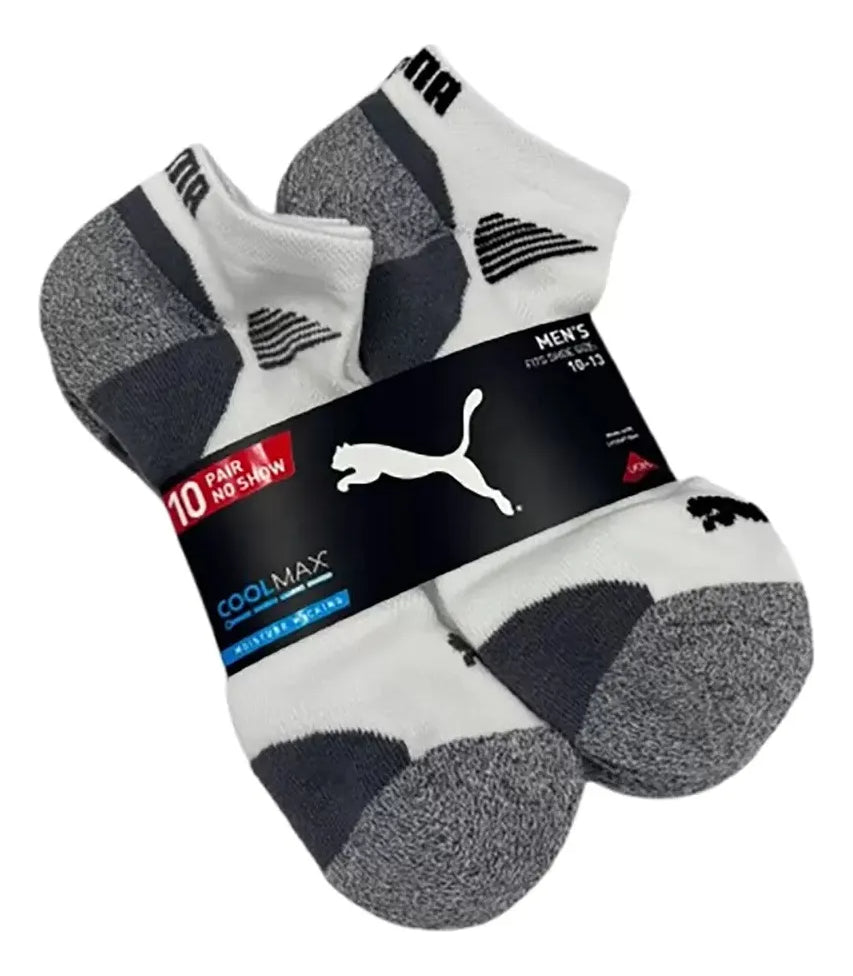 Calcetines Tines Deportivos Puma 10 Pzas Caballero 2 Colores