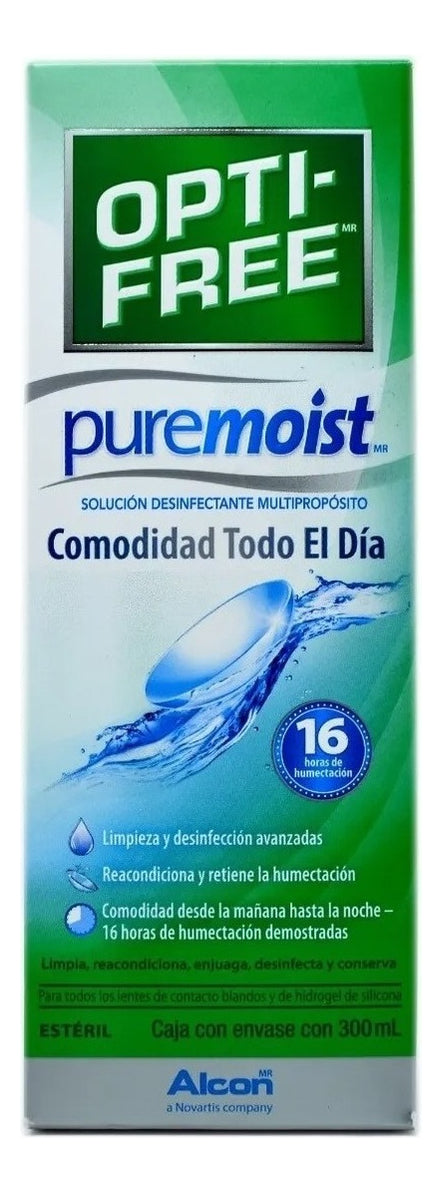 3 Pack Solución Lentes De Contacto Optifree Pure Moist 300ml