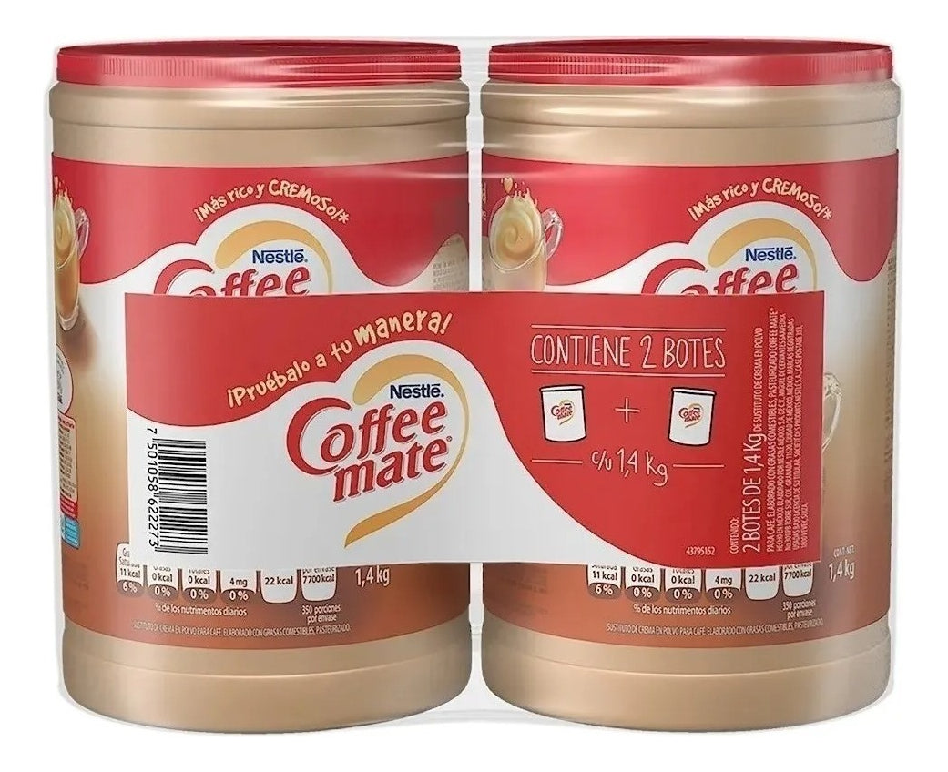 Coffee Mate Duo Pack Sustituto De Crema 2 Botes De 1.4 Kg