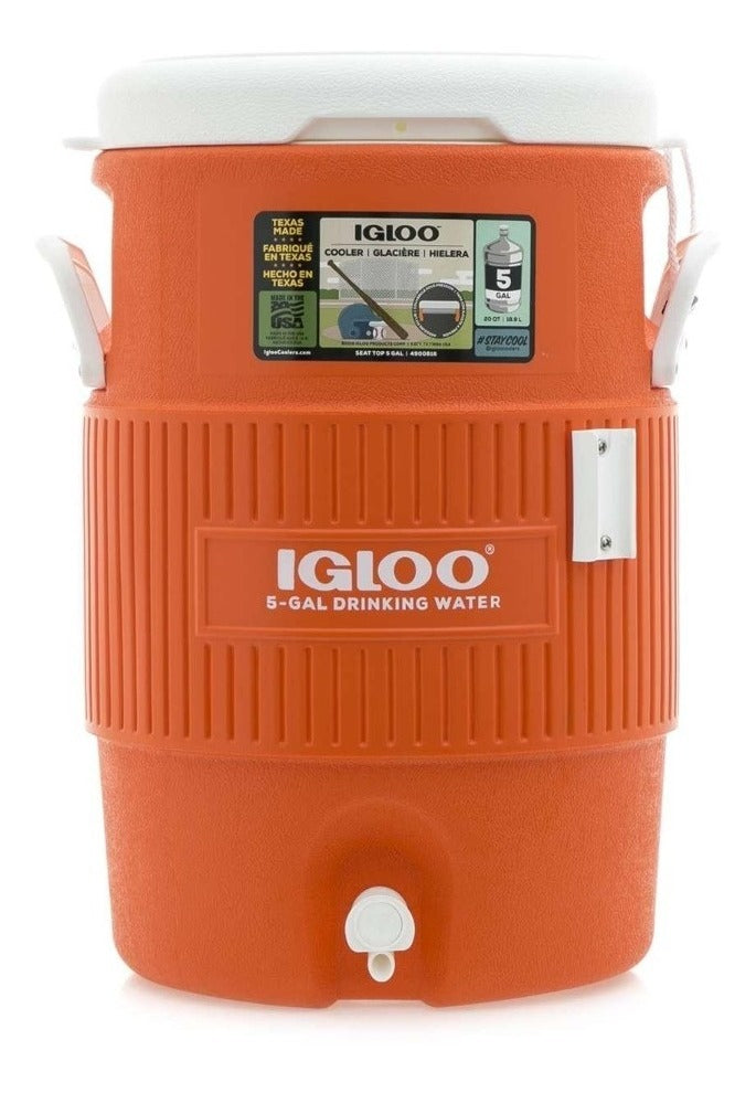 Termo Igloo 5 Galones 20 Litros Color Naranja