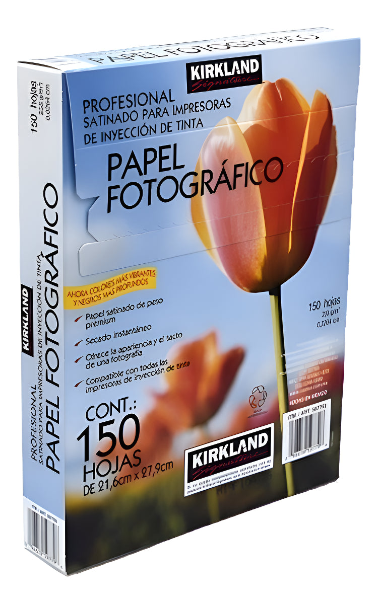 Paquete Papel Fotográfico Kirkland 150 Hojas