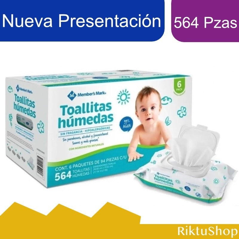 Toallitas Húmedas Member's Mark 6 Paquetes De 100 Pzas