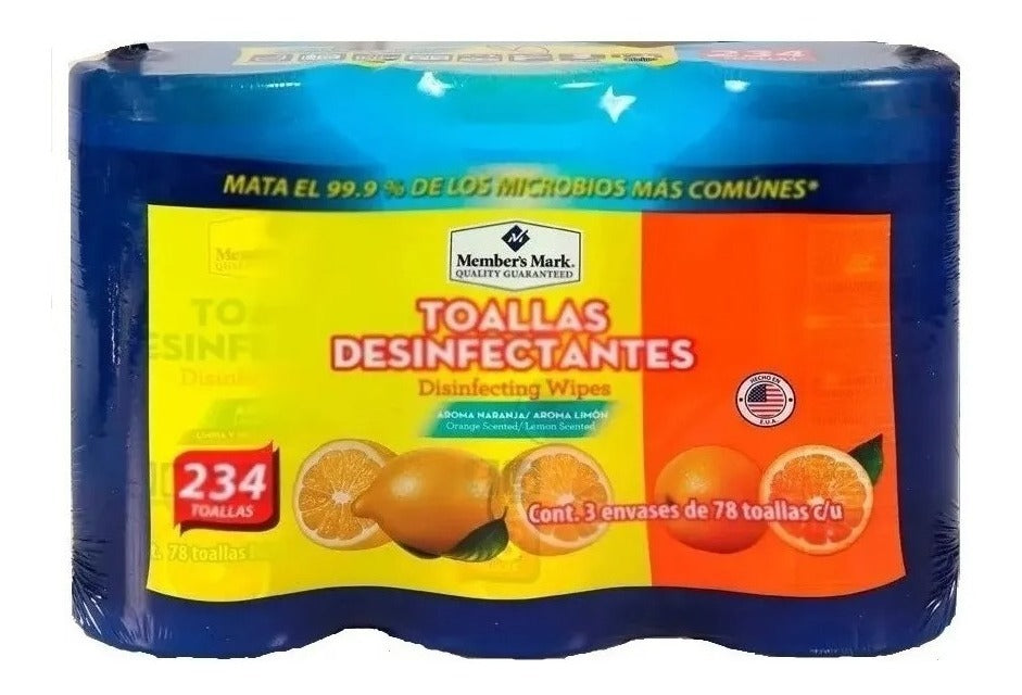 Toallitas Desinfectantes Members Mark Paquete De 3 Botes