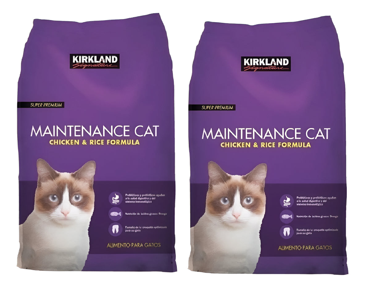 2 Alimento Gato Pollo Arroz Croquetas Kirkland  22.6 Kg Tota