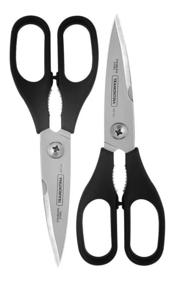 Tijeras Para Cocina Tramontina De Acero Pack Con 2 Tijeras