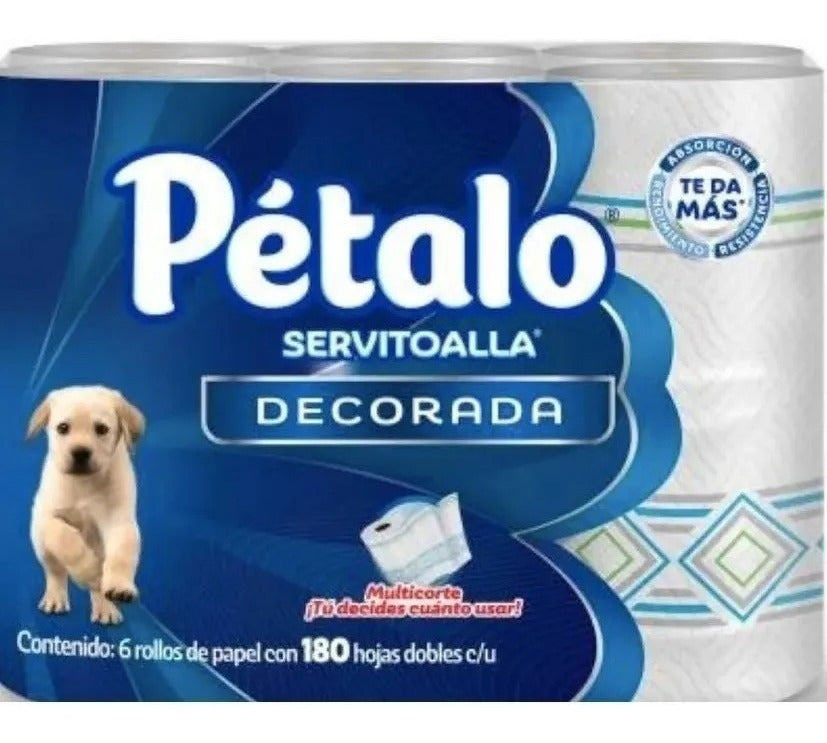 Toallas Cocina Petalo Servitoalla Multicorte 6 Rollo