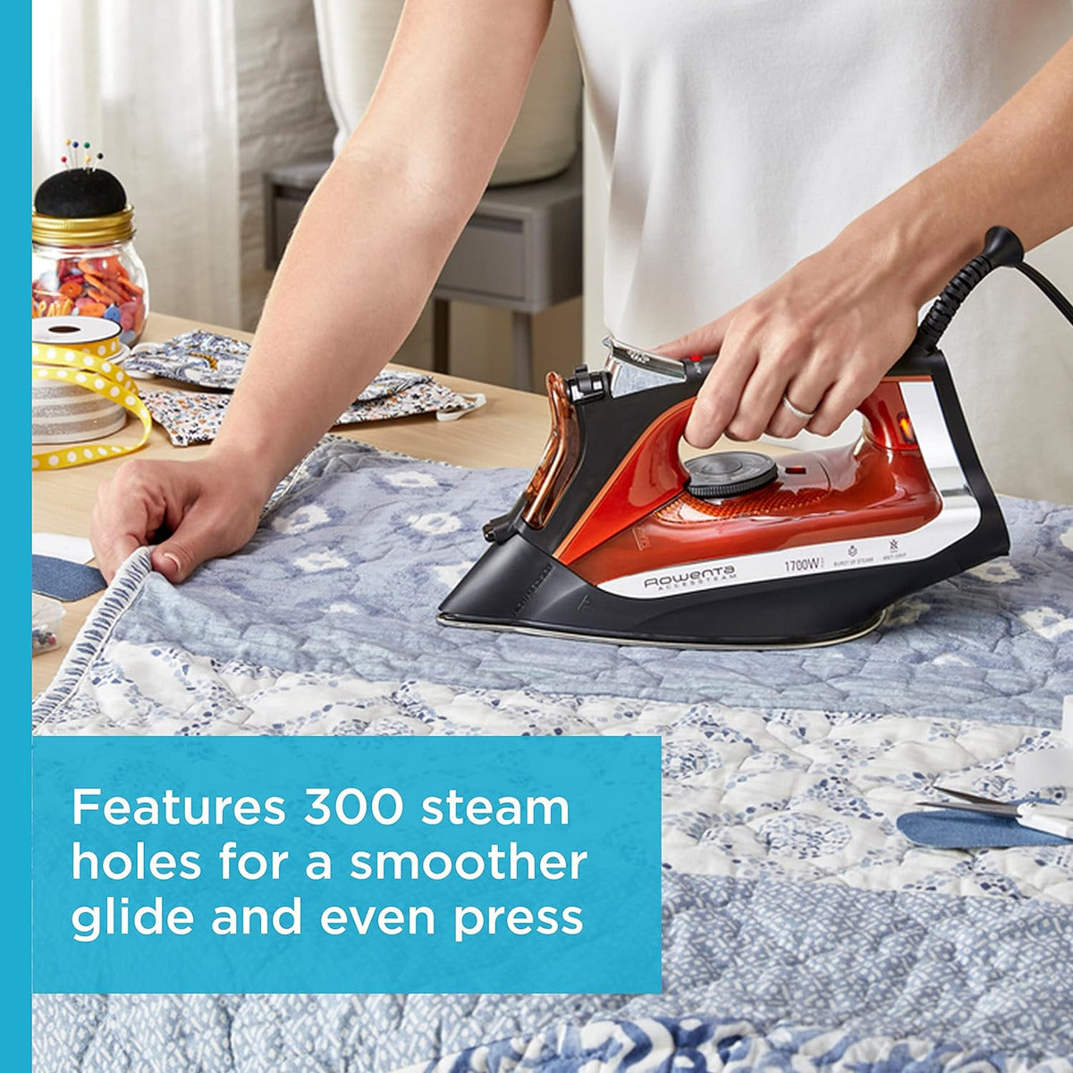 Plancha De Vapor, 1700 Vatios, Color Negro Rowenta Dw23