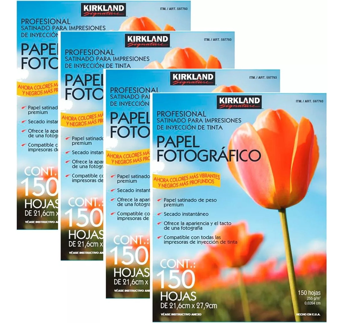 4 Pack Papel Fotográfico Kirkland