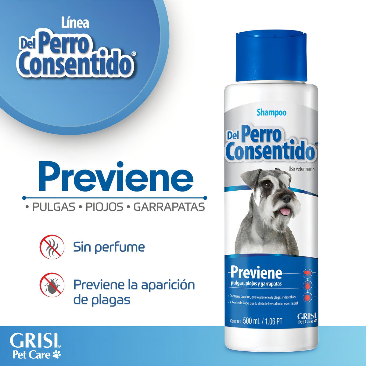 Shampoo Del Perro Consentido 500ml Fragancia Neutra