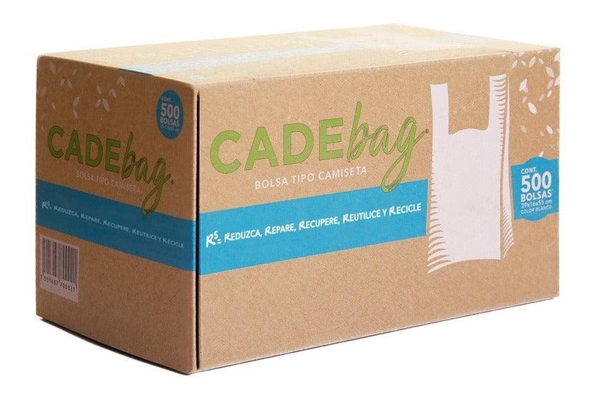 Bolsas Tipo Camiseta R5 Cadebag  Caja Con 500 Bolsas
