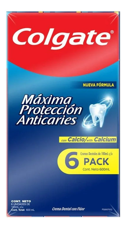 Colgate Original Maxima Protección Anticaries 6pz De 100ml