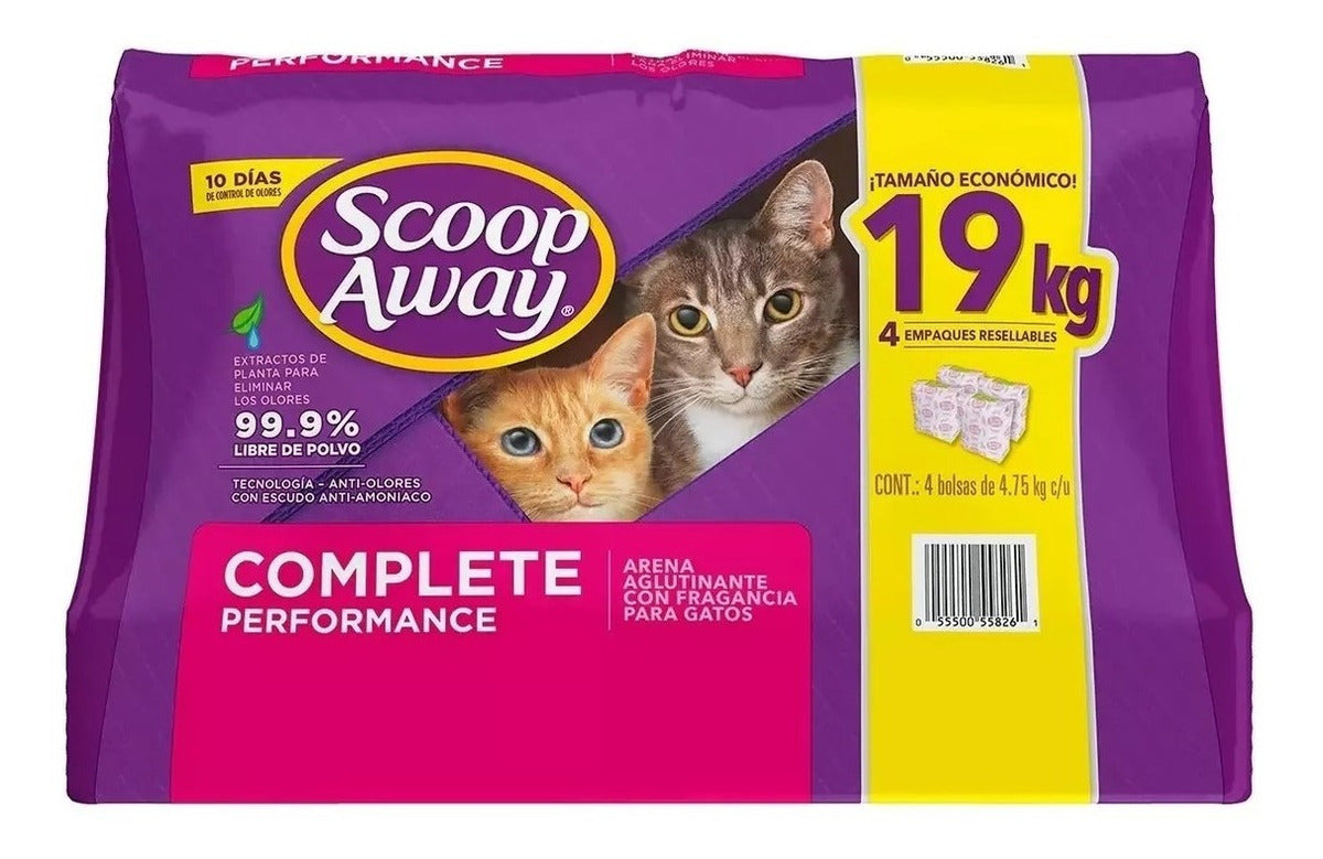 Arena Para Gato 19kg Aglutinante Scoop Away Se Envía 1 Pieza